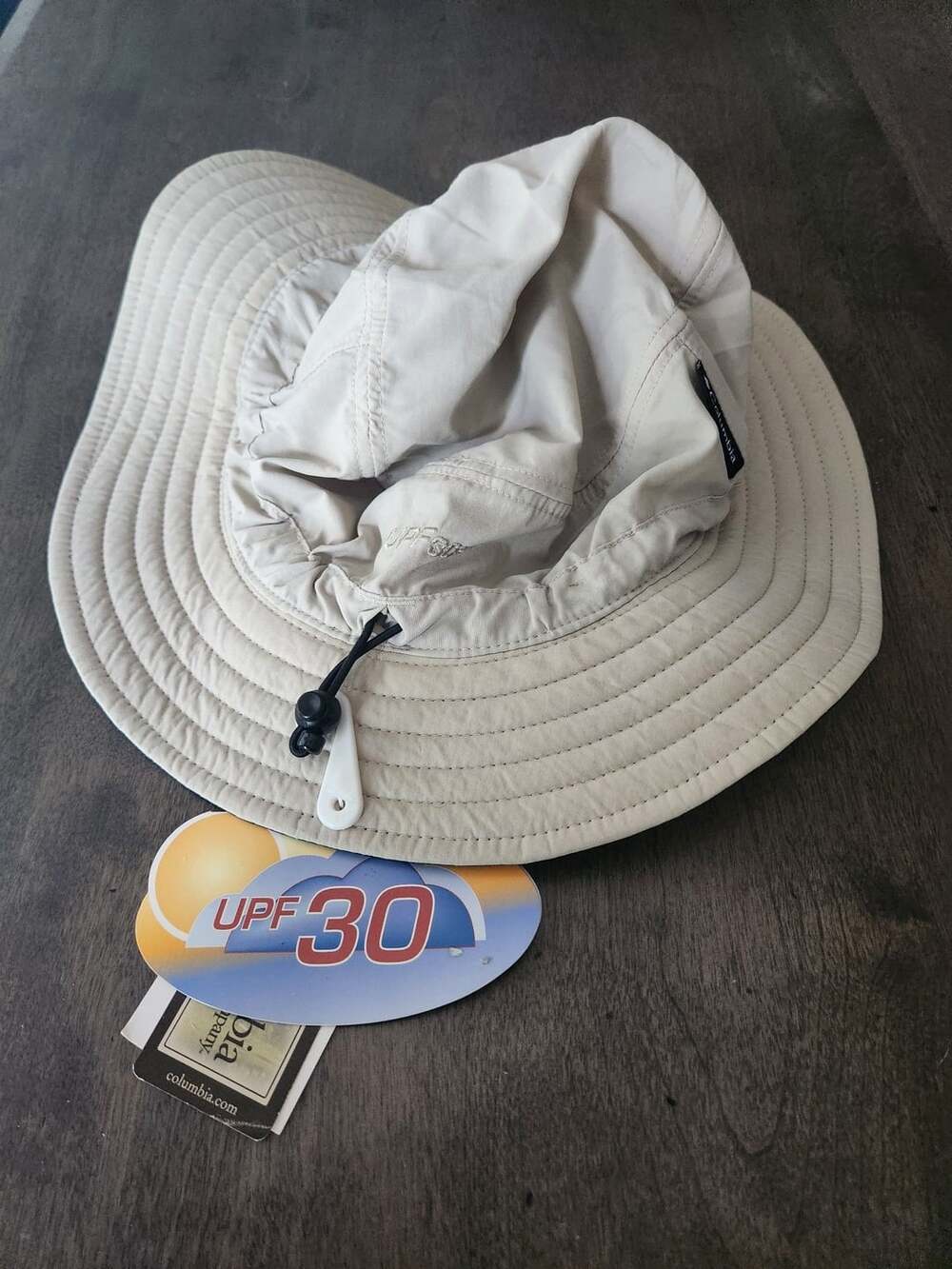 Columbia Sportswear UPF 30+ Booney Sun Hat Fossil One Size New with Tags